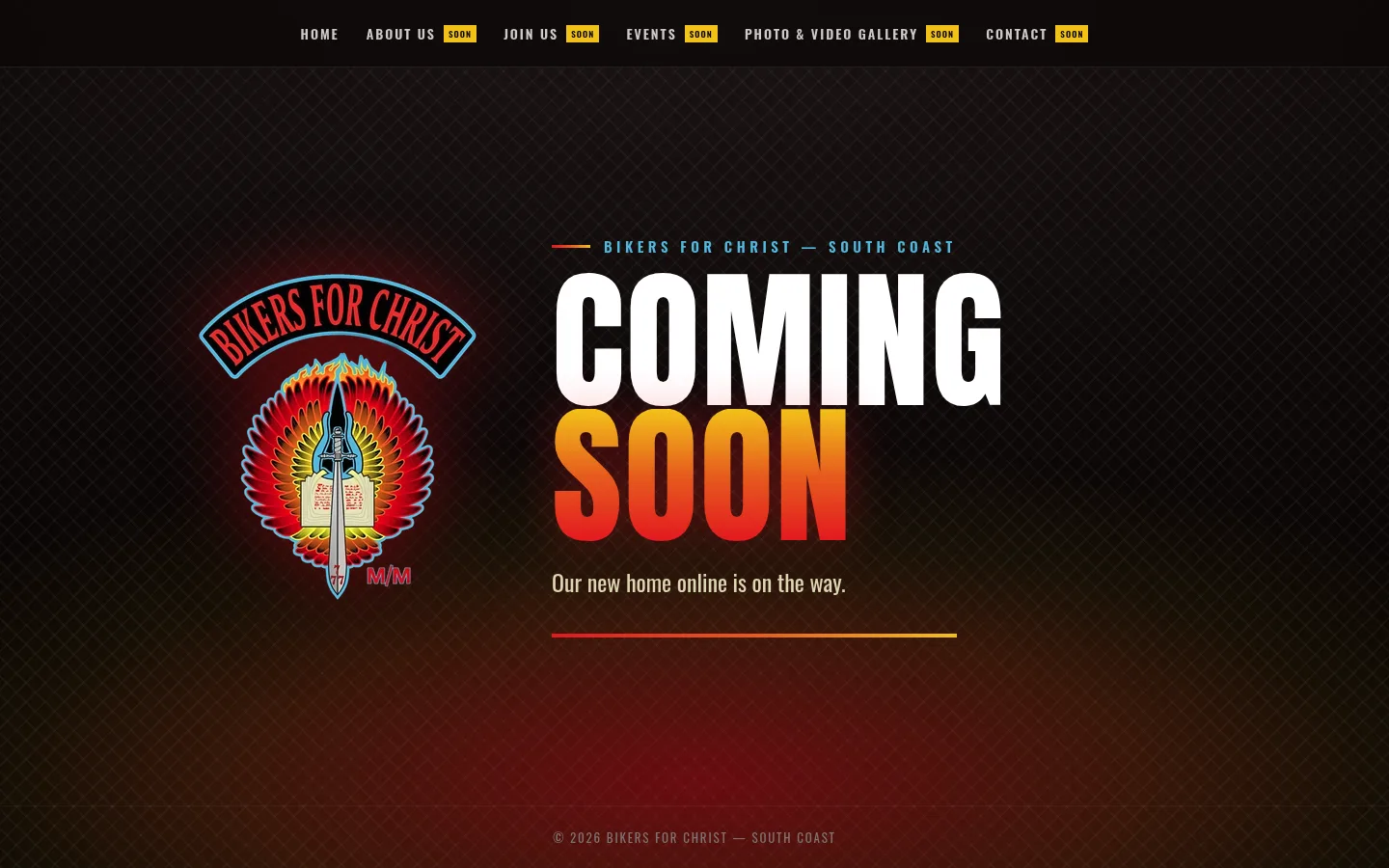 Bikers for Christ — South Coast site, coming soon
