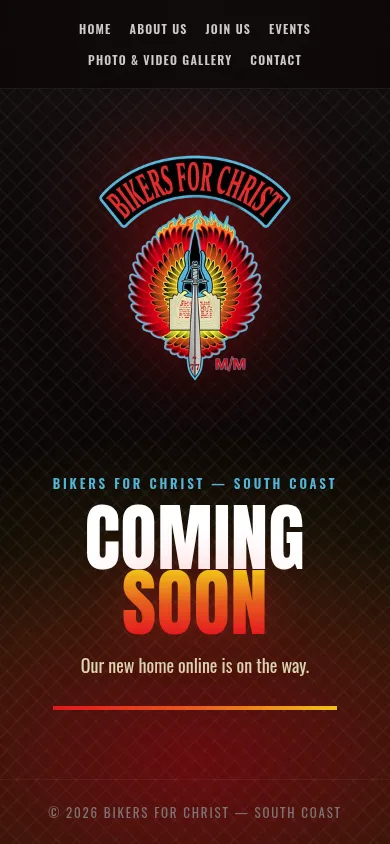 Bikers for Christ — South Coast on a phone