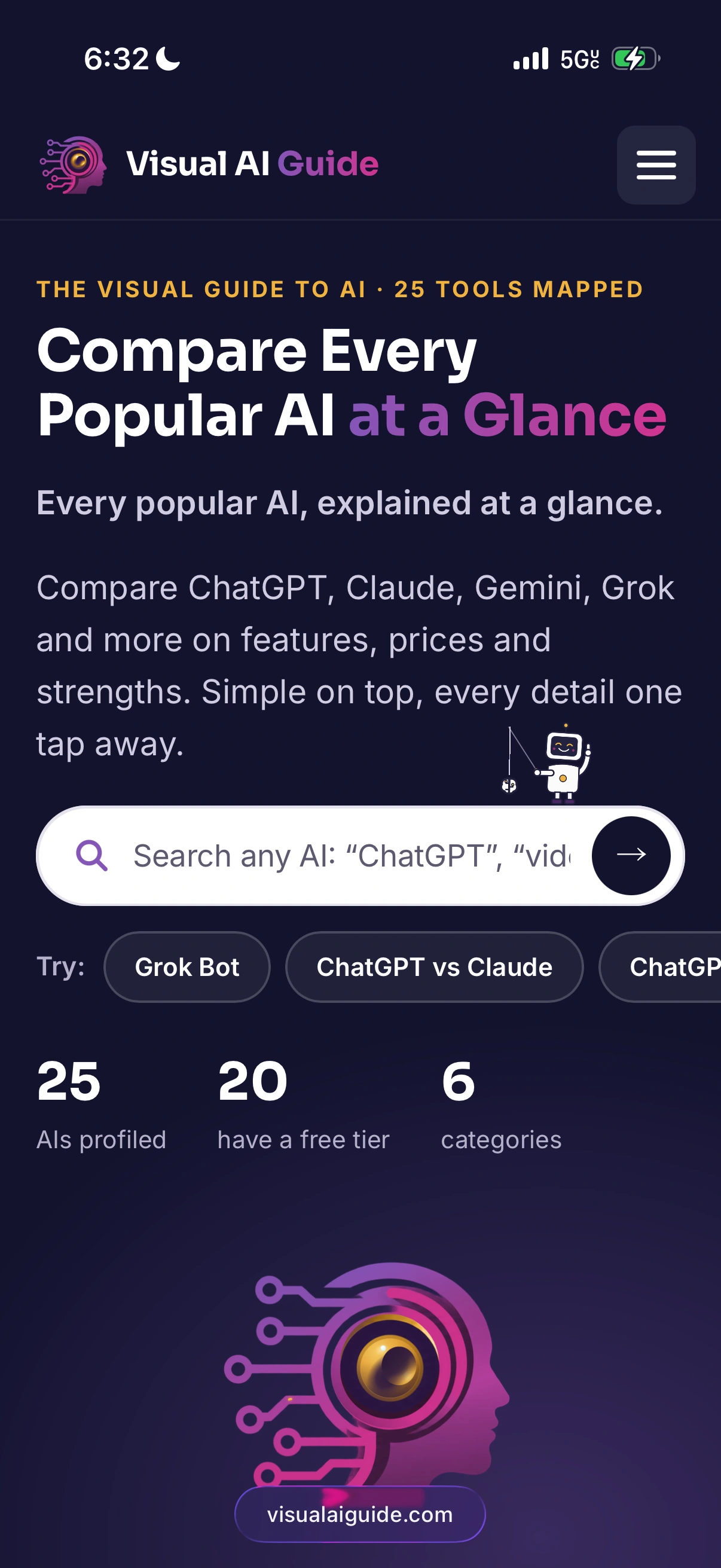 Visual AI Guide on a phone